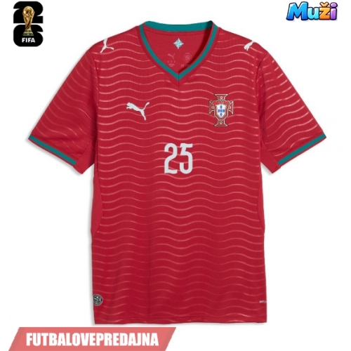 Lacne Muži Futbalové dres Portugalsko Nuno Mendes #25 MS 2026 Krátky Rukáv - Domáci